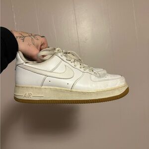 Nike Cream Sneakers with Gum Sole